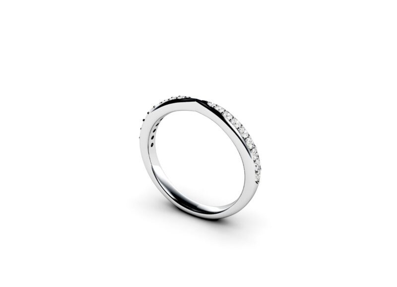 Burma, dodatak vereničkom prstenu, prsten za svaki dan od belog zlata, AS, Model Nº0506 Deluxe