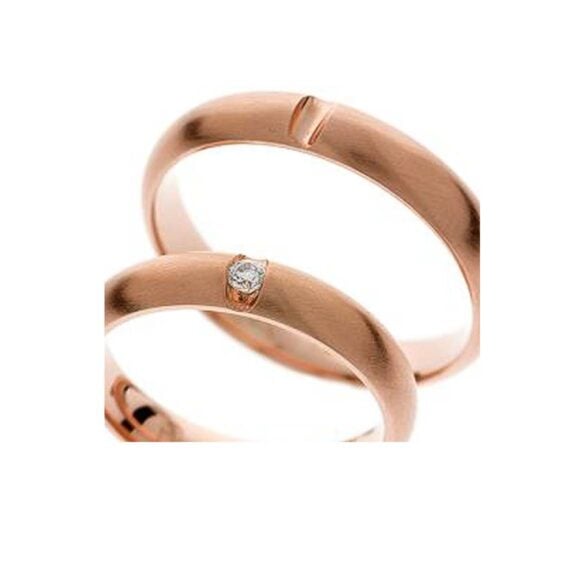 Zlatara as ženska burma r446 zlatara as zlatne burme r446 details ženska burma r446 od roze zlata, 4mm širine, sa jednim kamenom od 0,04 ct, anatomska