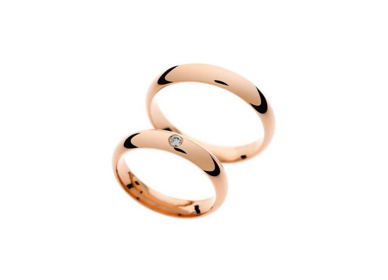 R280 Zlatara as ženska burma r280 r280 ženska burma r280 od roze zlata, 4mm širine, sa jednim kamenom od 0,05 ct, anatomska