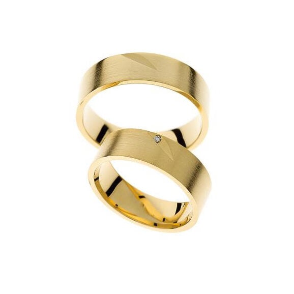 Anatomske burme iz Kolekcije Basic, Model R209, od žutog zlata