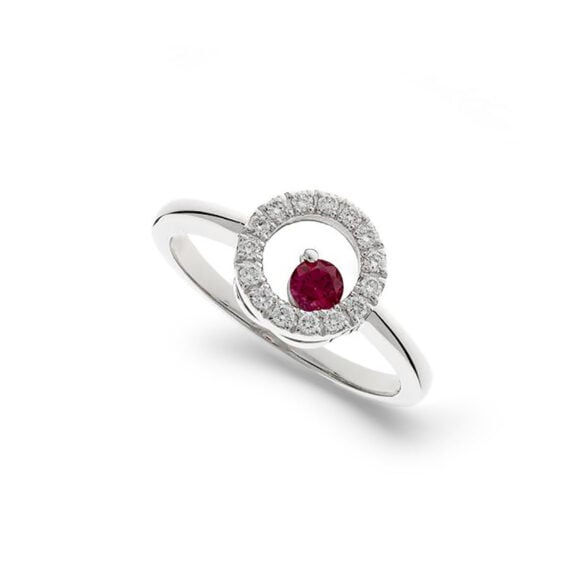 Prsten K219 sa Rubinom i dijamantima