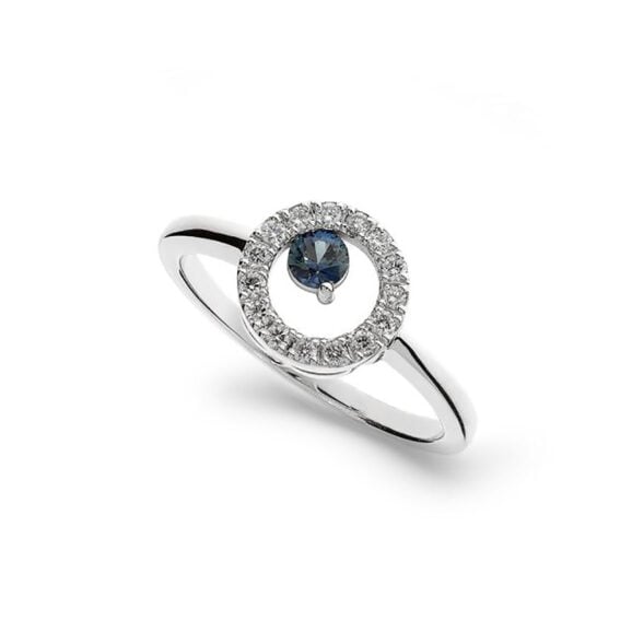Prsten K219 sa Safirom i dijamantima