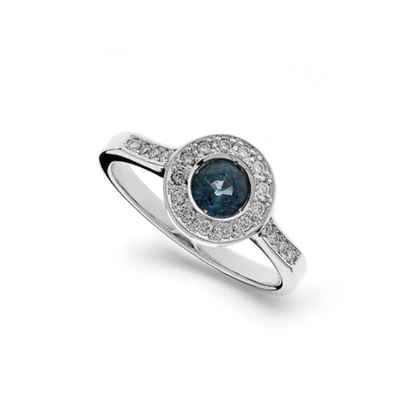 Prsten K223 sa Safirom i dijamantima