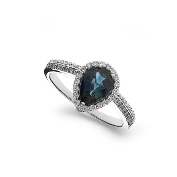 Prsten K353 sa Safirom i dijamantima