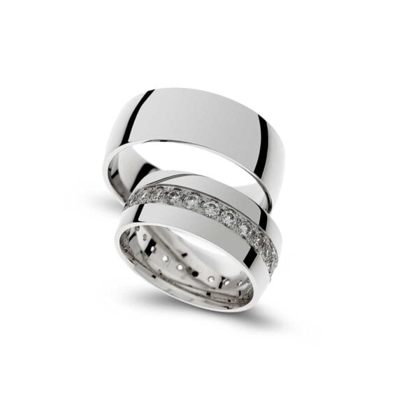 Zlatara as ženska burma r321 zlatara as zlatne burme r321 ženska burma r321 Zlatara as ženska burma r321 zlatara as zlatne burme r321 ženska burma r321 od belog zlata, 8mm širine, sa 24 kamenčića (ukupno 1,2 tcw), anatomska