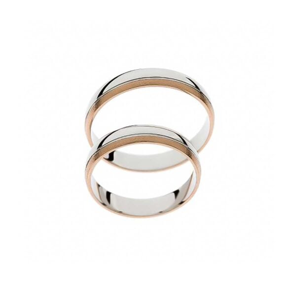 Lagane (ili anatomske) Burme iz Kolekcije Light, Model A1137, od roze i belog zlata