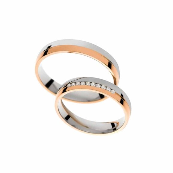 Anatomske burme iz kolekcije eternity, eternity, model l3, od roze i belog zlata