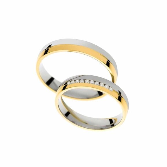 Anatomske burme iz kolekcije eternity, eternity, model p122, od žutog i belog zlata