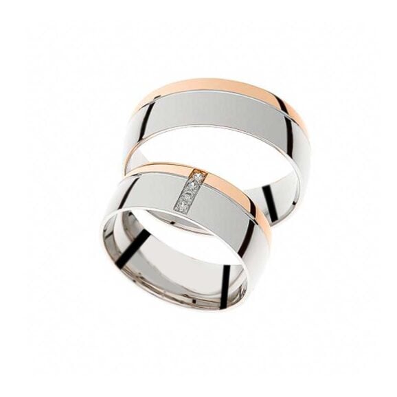 Anatomske burme iz Kolekcije Premium, Model R180, od roze i belog zlata