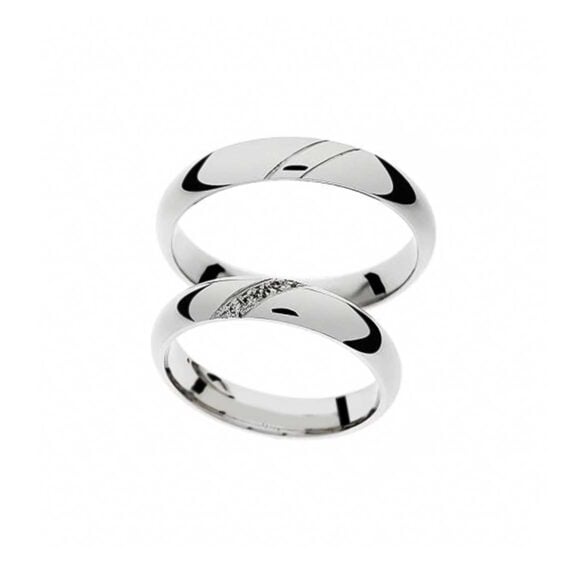 Anatomske burme iz Kolekcije Basic, Model R306, od belog zlata