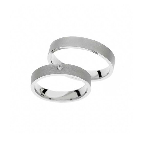 Anatomske burme iz Kolekcije Basic, Model R334, od belog zlata