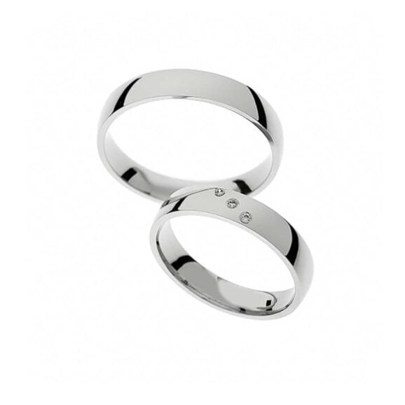 Anatomske burme iz Kolekcije Basic, Model R343, od belog zlata