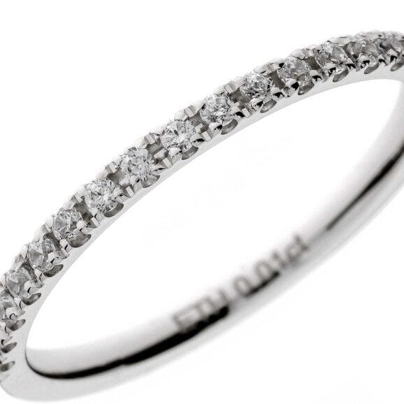 Raskošna Burma s kamenjem iz Kolekcije Eternity, Model 001-ETH KORNE, od belog zlata ili platine