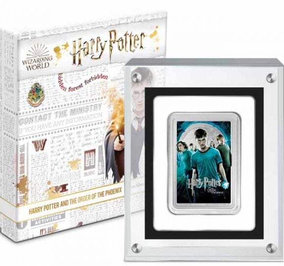 Investiciono srebro, 999, kolekcionarski i numizmatčki poklon, Harry Potter: The order of the phoenix,poklon za Hari Poter fanove
