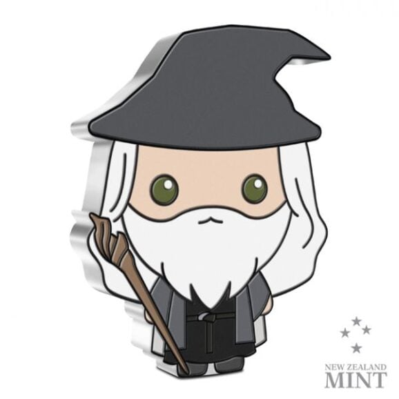 Investiciono srebro, 999, kolekcionarski i numizmatčki poklon, chibi: gandalf the gray, lotr, lord of the rings, poklon za fanove filma gospodari prstenova