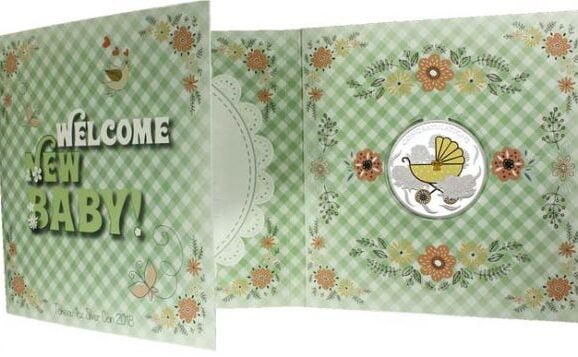 Investiciono srebro, 999, kolekcionarski i numizmatčki poklon, Welcome new baby, dobrošla nova bebo, poklon za bebe, poklon za novorođene