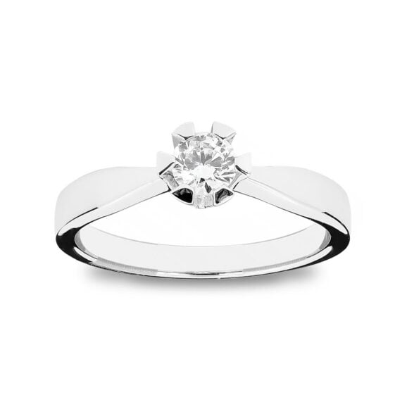 Zlatara as verenički prsten od zlata sa dijamantom, mojsanitom, moissanite, model k234 sa dijamantom težine 0,3ct