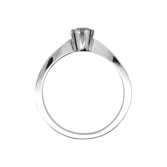 Zlatara as verenički prsten od zlata sa dijamantom, mojsanitom, moissanite, model k234 sa dijamantom težine 0,3ct