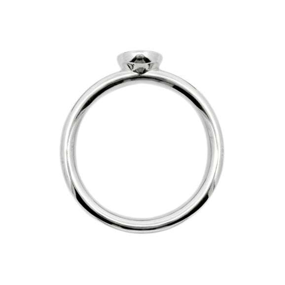 Zlatara AS klasičan verenički prsten od belog zlata sa centralnim kamenom težine oko 0,25ct, model K133-025, prsten sa prirodnim ili laboratorijskim dijamantom, mojsanitom, moissanite