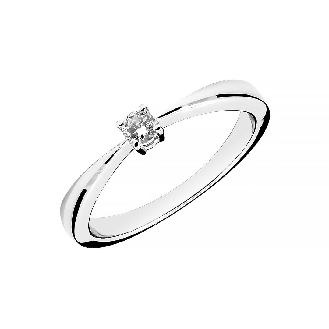 Zlatara as klasičan verenički prsten od belog zlata sa centralnim kamenom težine oko 0,1ct, model k334-01, prsten sa prirodnim ili laboratorijskim dijamantom, mojsanitom, moissanite Zlatara as klasičan verenički prsten od belog zlata sa centralnim kamenom težine oko 0,1ct, model k334-01, prsten sa prirodnim ili laboratorijskim dijamantom, mojsanitom, moissanite