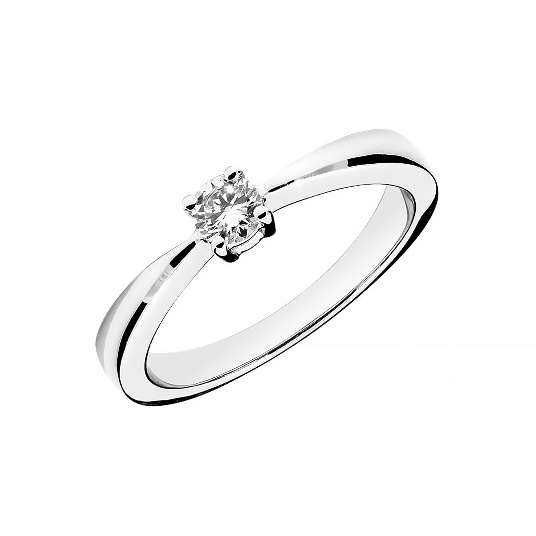 Zlatara as klasičan verenički prsten od belog zlata sa centralnim kamenom težine oko 0,2ct, model k334-02, prsten sa prirodnim ili laboratorijskim dijamantom, mojsanitom, moissanite Zlatara as klasičan verenički prsten od belog zlata sa centralnim kamenom težine oko 0,2ct, model k334-02, prsten sa prirodnim ili laboratorijskim dijamantom, mojsanitom, moissanite