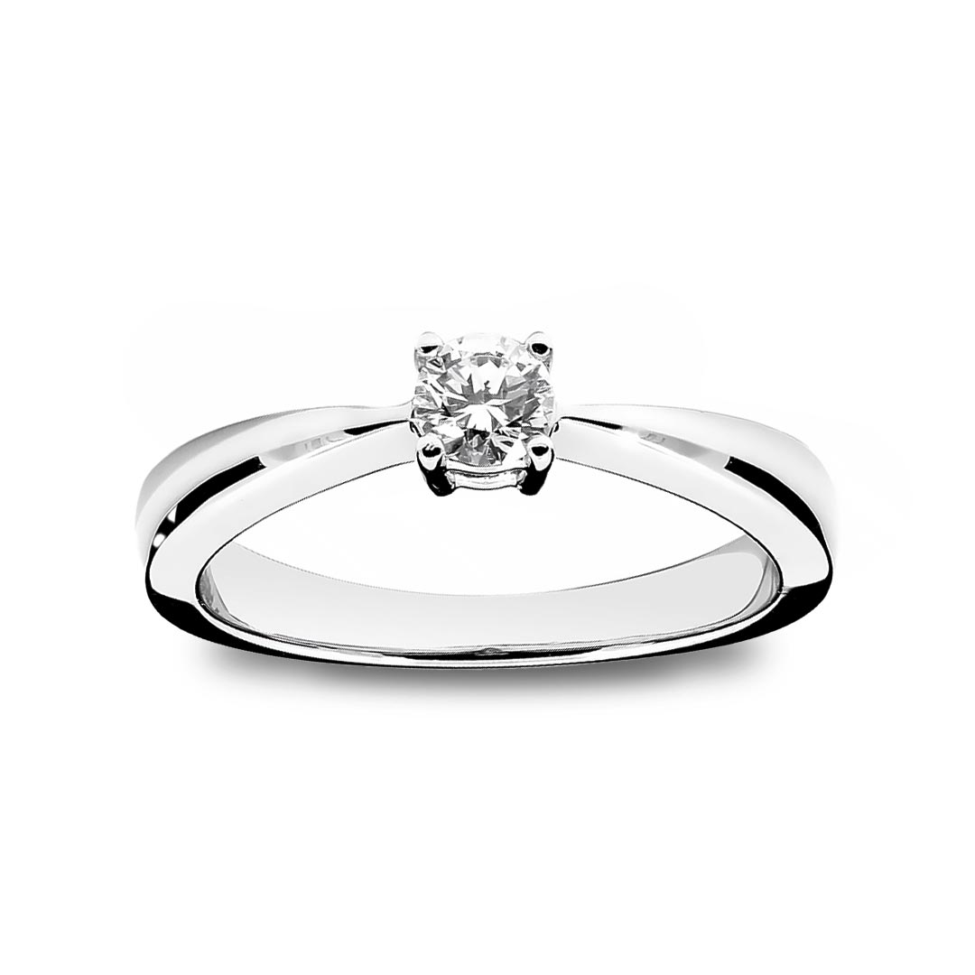 Zlatara as klasičan verenički prsten od belog zlata sa centralnim kamenom težine oko 0,25ct, model k334-025, prsten sa prirodnim ili laboratorijskim dijamantom, mojsanitom, moissanite Zlatara as klasičan verenički prsten od belog zlata sa centralnim kamenom težine oko 0,25ct, model k334-025, prsten sa prirodnim ili laboratorijskim dijamantom, mojsanitom, moissanite