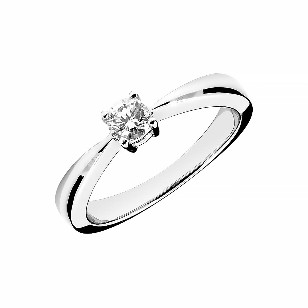 Zlatara as klasičan verenički prsten od belog zlata sa centralnim kamenom težine oko 0,25ct, model k334-025, prsten sa prirodnim ili laboratorijskim dijamantom, mojsanitom, moissanite Zlatara as klasičan verenički prsten od belog zlata sa centralnim kamenom težine oko 0,25ct, model k334-025, prsten sa prirodnim ili laboratorijskim dijamantom, mojsanitom, moissanite