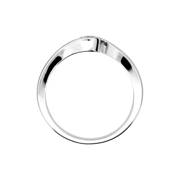 Zlatara AS Verenički prsten od belog zlata sa centralnim kamenom oko 0,25ct, prirodni dijamant, laboratorijski dijamant, mojsanit, model K101
