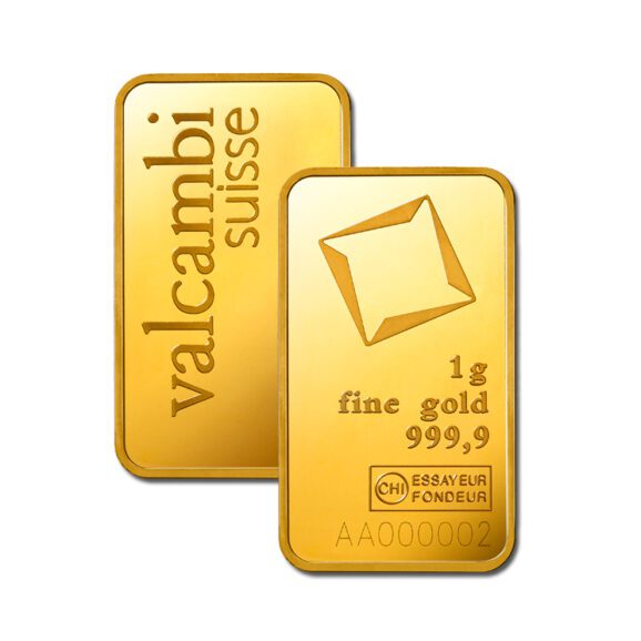 investiciono zlato 999,9, valcambi zlatna pločica 1g