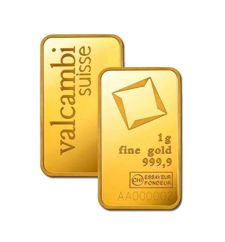 investiciono zlato 999,9, valcambi zlatna pločica 1g