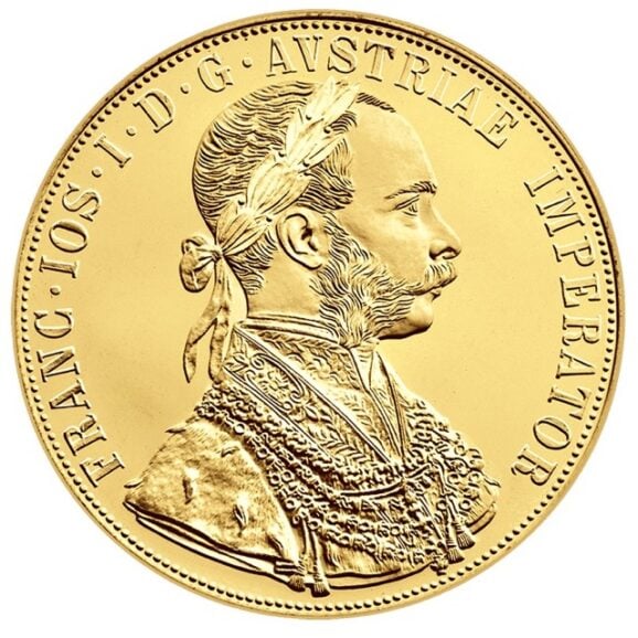Dukat franc jozef veliki investiciono zlato 986 zlatna kovanica 13,96 g avers
