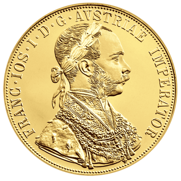 investiciono zlato 986 mali franc jozef zlatna kovanica dukat 13,96 g avers