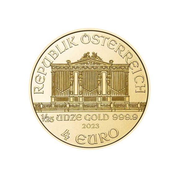 investiciono zlato 999,9 1/25 unce bečka filharmonija zlatna kovanica dukat