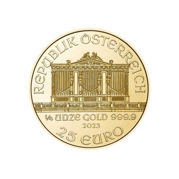 investiciono zlato 999,9 1/4 unce bečka filharmonija zlatna kovanica dukat