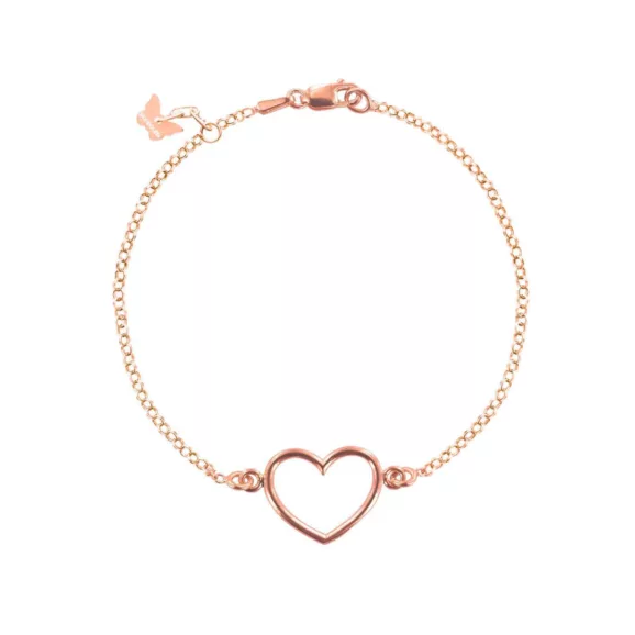 Veliko srce srebrna narukvica