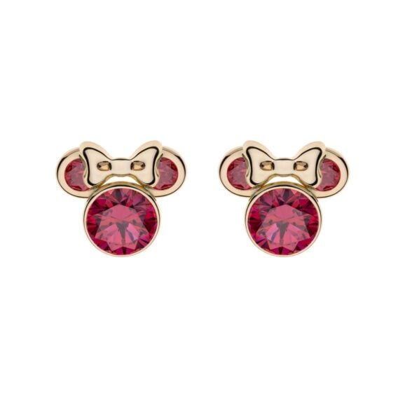 Zlatara as disney® minđuše model y322 eg00015juyl. Cs large disney® minđuše model y322 od 9k zlata, u obliku minnie, sa crvenim cirkonima za one rođene u julu