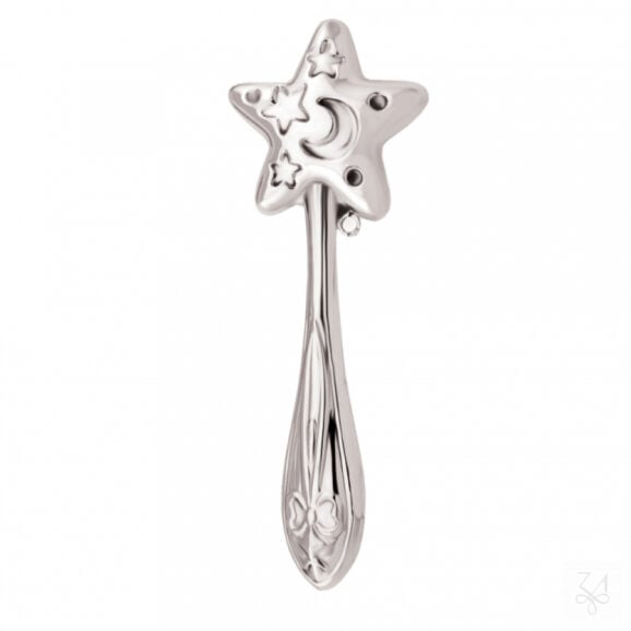 Zaramella zvečka od srebra za bebu, sa motivom zvezde, od 925 srebra, renomiranog italijanskog proizvođača Zaramella Argenti