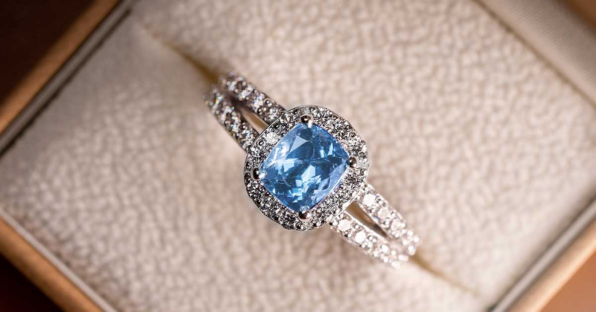 Zlatara AS Verenički prsten sa Akvamarinom