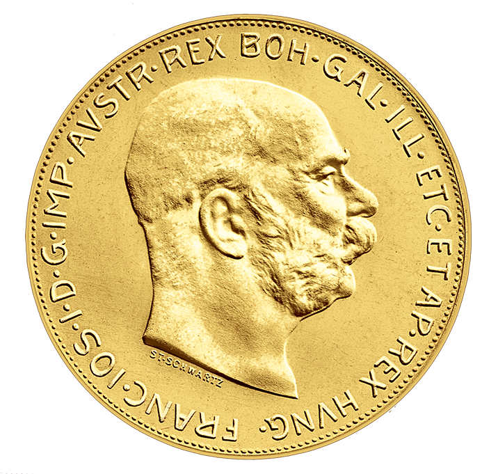 Franc Jozef 10 Kruna, avers, istorijski reizdat novčić iz 1912. godine, 3,39g, zlato 900 finoće