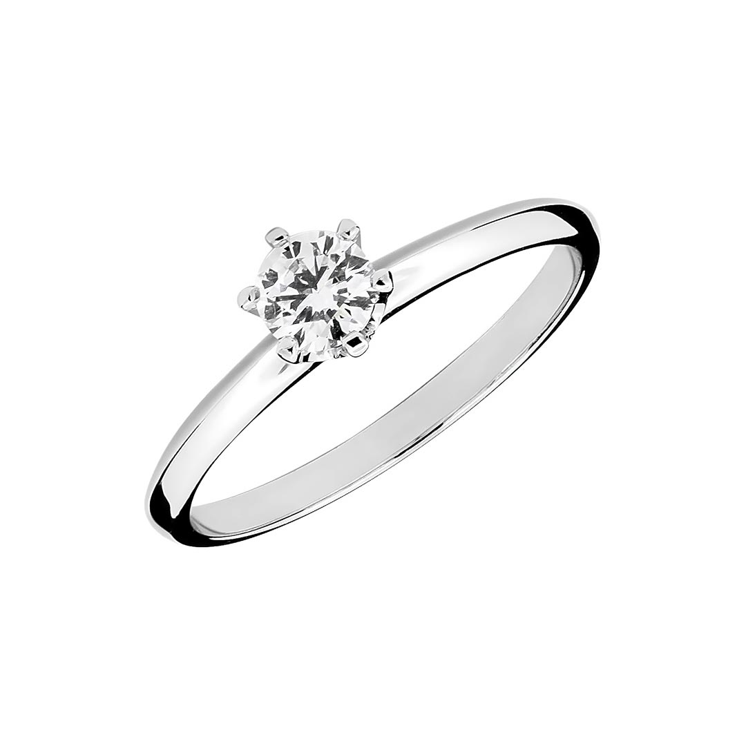 Zlatara as verenički prsten od belog zlata sa centralnim prirodnim dijamantom težine 0,24ct, igi sertifikat, model k3462-24 Zlatara as verenički prsten od belog zlata sa centralnim prirodnim dijamantom težine 0,24ct, igi sertifikat, model k3462-24