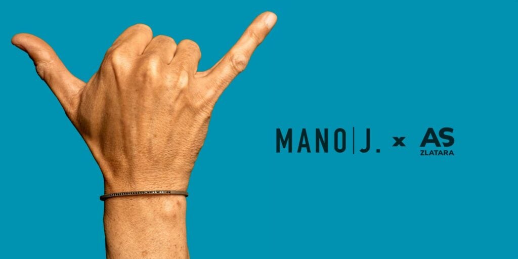 MANO J i Zlatara AS vam predstavljaju muške narukvice od Titanijuma sa crnim dijamantima i zlatom