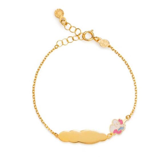 Zlatna narukvica za decu sa pločicom za graviranje LeBebe Primegioie narukvica za decu 178 od zlata