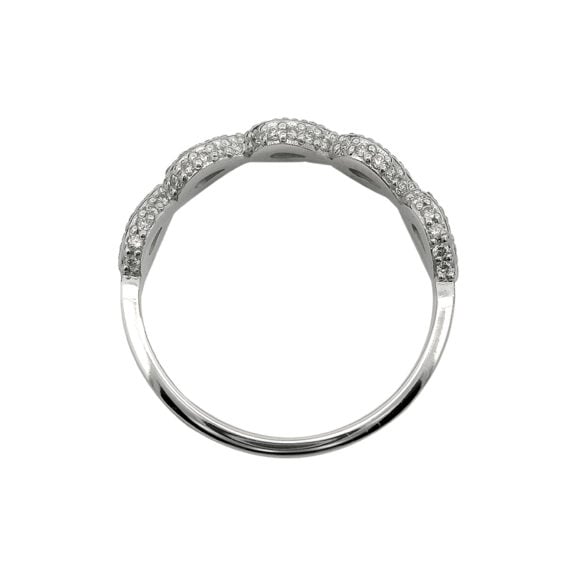 Zlatara as verenički prsten ili memory twin burmica od zlata model k444 sa dijamantima mojsanitom moissanite