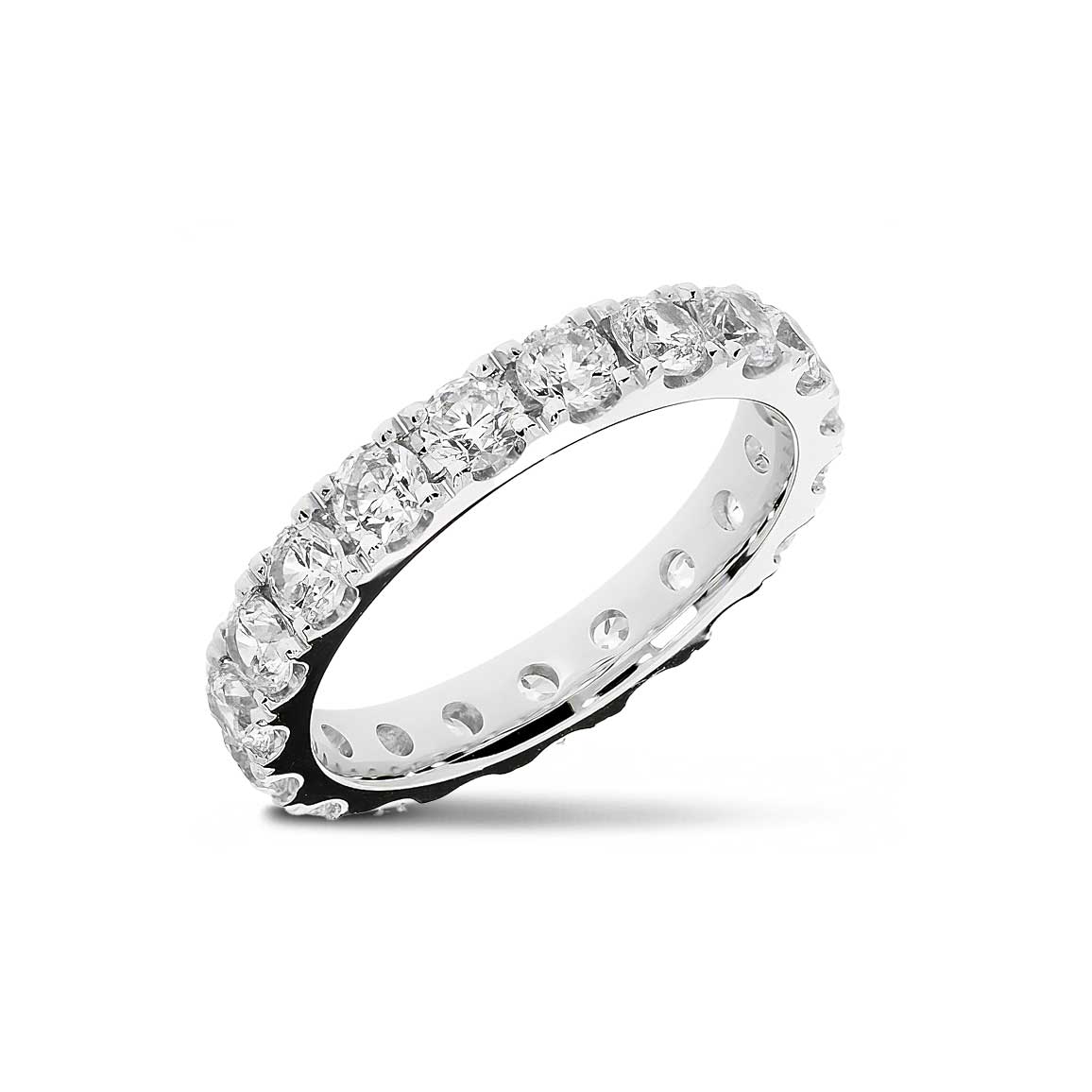 Raskošna burma s punim krugom kamenja iz kolekcije eternity, model 012-eth, od belog zlata sa beskonačnim nizom dijamanata. U ovaj model može da se ugrade laboratorijski ili prirodni dijamanti, mojsanit, moissanite, cirkoni Raskošna burma s punim krugom kamenja iz kolekcije eternity, model 012-eth, od belog zlata sa beskonačnim nizom dijamanata. U ovaj model može da se ugrade laboratorijski ili prirodni dijamanti, mojsanit, moissanite, cirkoni