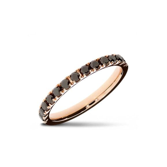 Raskošna Burma s kamenjem iz Kolekcije Eternity, Model 003-ETH-B-R, od rosegold zlata sa crnim dijamantima