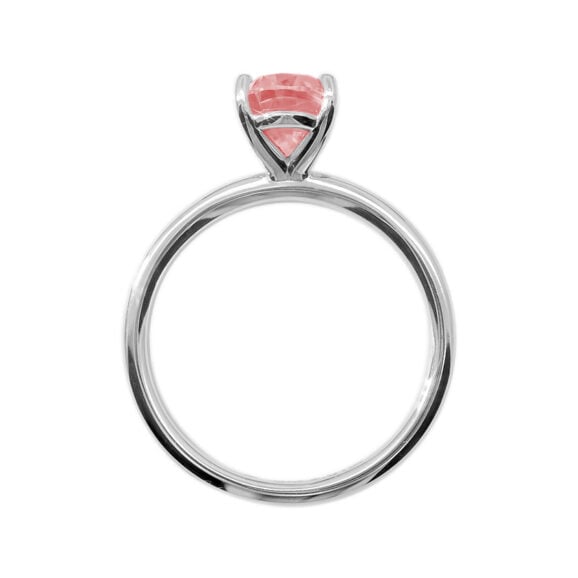 Zlatara AS klasični soliter verenički prsten od belog zlata sa centralnim kamenom ovalnog oblika, težine oko 2,07ct, dimenzija oko 10x7mm, Model K3874 prsten sa laboratorijskim Vivid Pink laboratorijskim Dijamantom