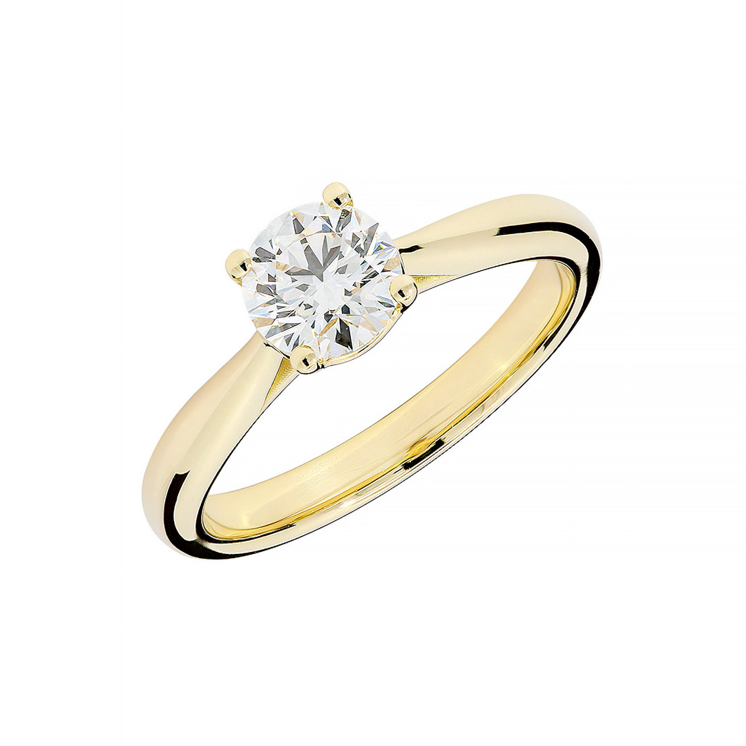 Zlatara as klasični verenički prsten iz „classics“ kolekcije, sa kamenom kružnog oblika, težine 0,7ct, model k484. Mogućnost ugradnje laboratorijskog ili prirodnog dijamanta i mojsanita (moissanite) kamena. Zlatara as klasični verenički prsten iz "classics" kolekcije, sa kamenom kružnog oblika, težine 0,7ct, model k484. Mogućnost ugradnje laboratorijskog ili prirodnog dijamanta i mojsanita (moissanite) kamena.