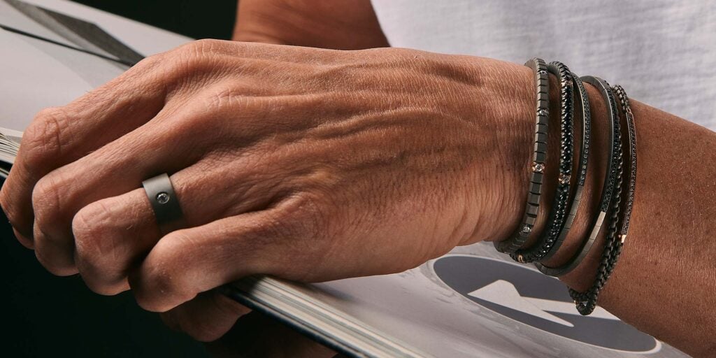 Zlatara AS x MANO J nakit za muškarce od titanijuma i zlata sa crnim dijamantima