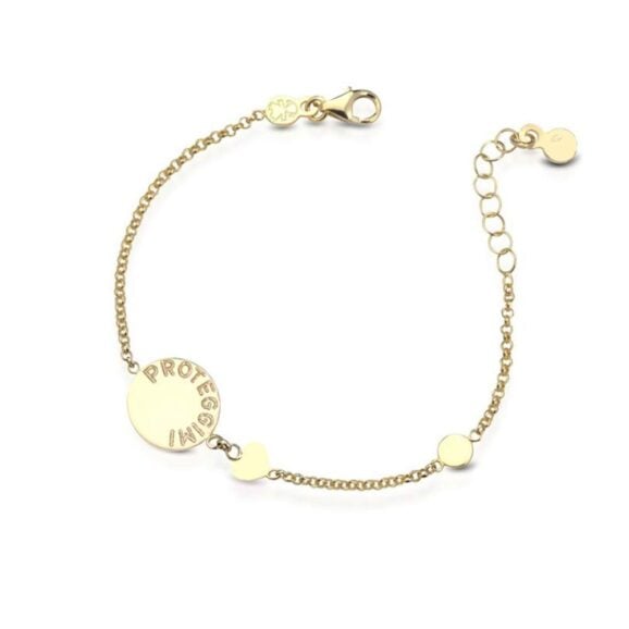 zlatna narukvica za decu LeBebe Primegioie narukvica za decu 085 od zlata sa motivom anđela i roze srca