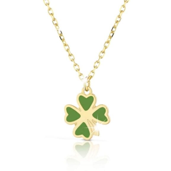 zlatna ogrlica za decu Zlatna ogrlica za decu LeBebe Primegioie ogrlica za decu 027 od zlata u obliku deteline